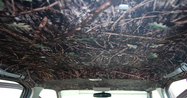 Heads-Up Leaf Camouflage Material 54"x 108" Headliner Kit - Click Image to Close